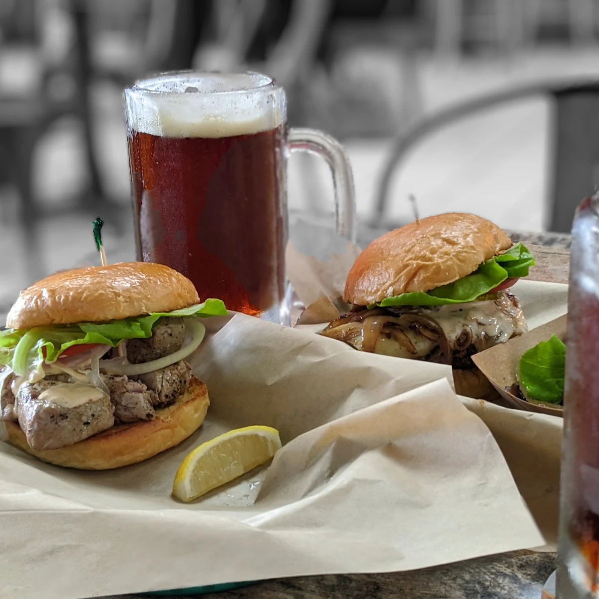 Fish Burger and Ultimate Burger