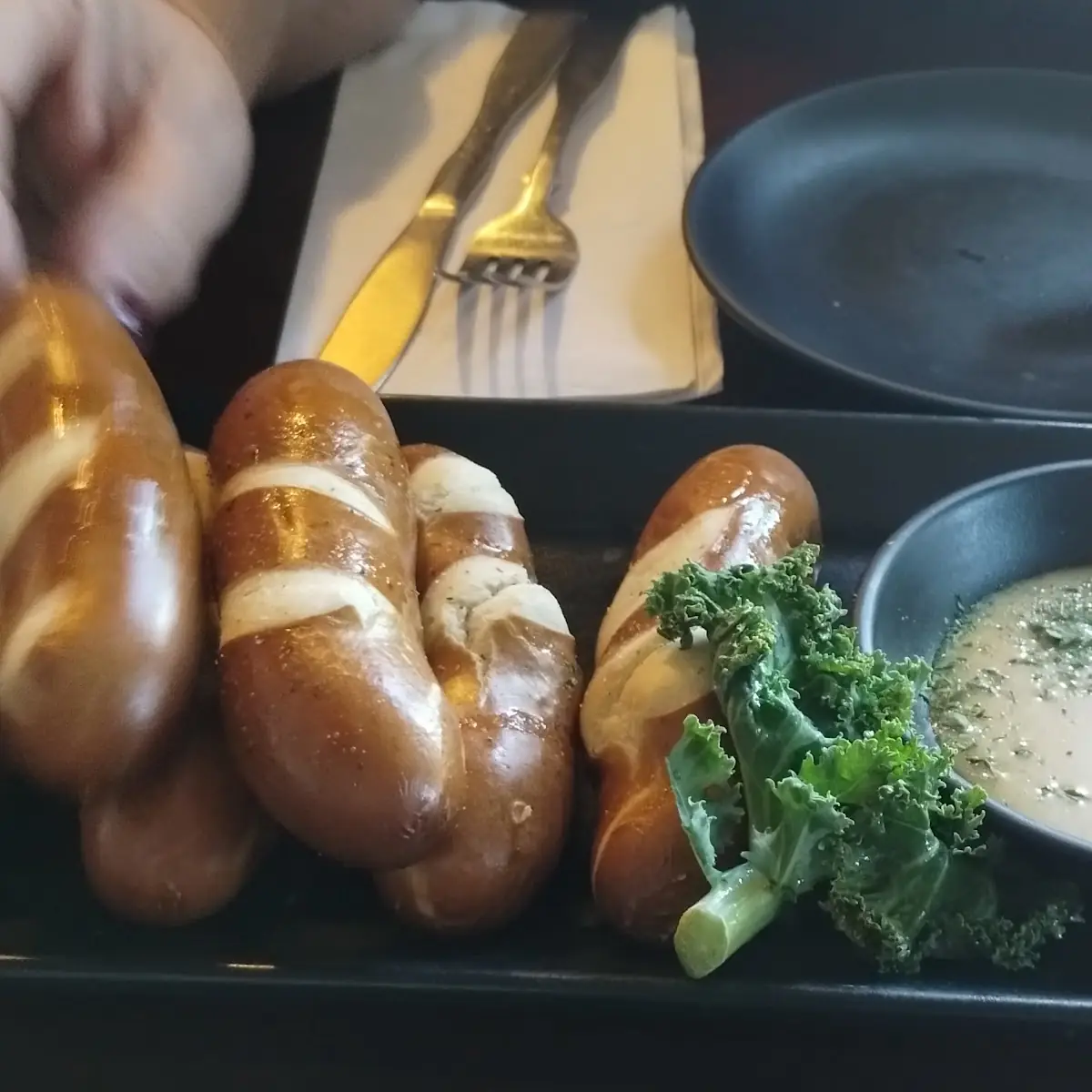 Pretzels and Dipping Sauce