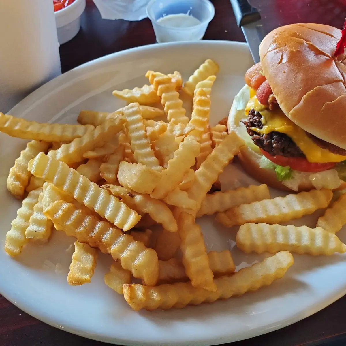 Bacon Cheeseburger and Fries
