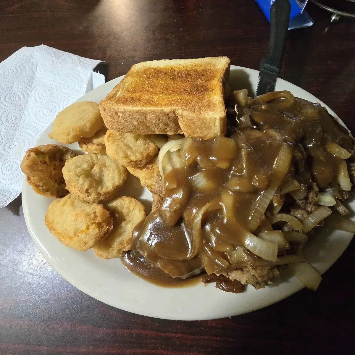 Country Fried Steak and Fried Squash