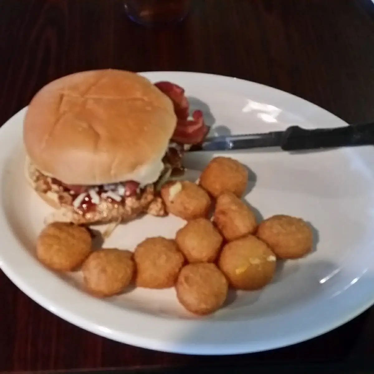 Smokey Mountain Chicken Sandwich and Corn Nuggets