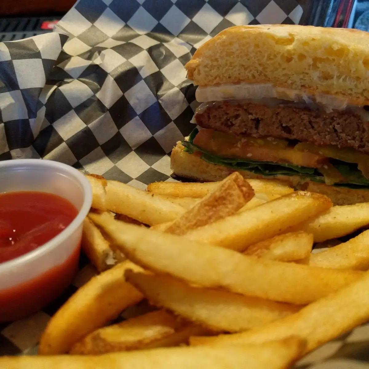 Cheese Burger and Fries
