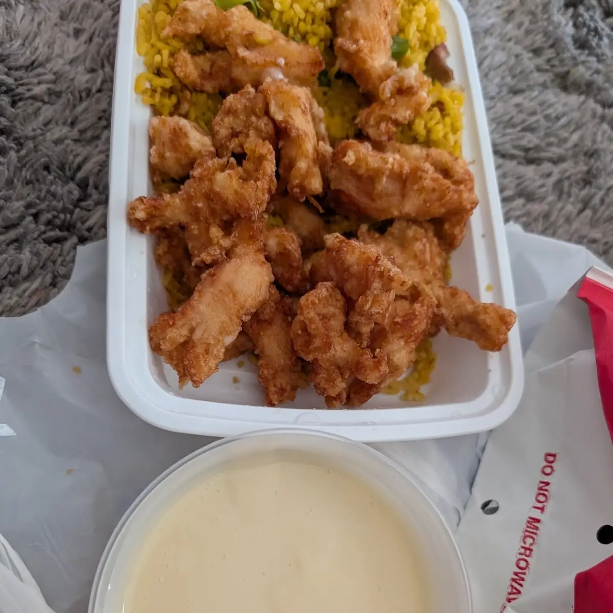 Small Popcorn Chicken White Rice