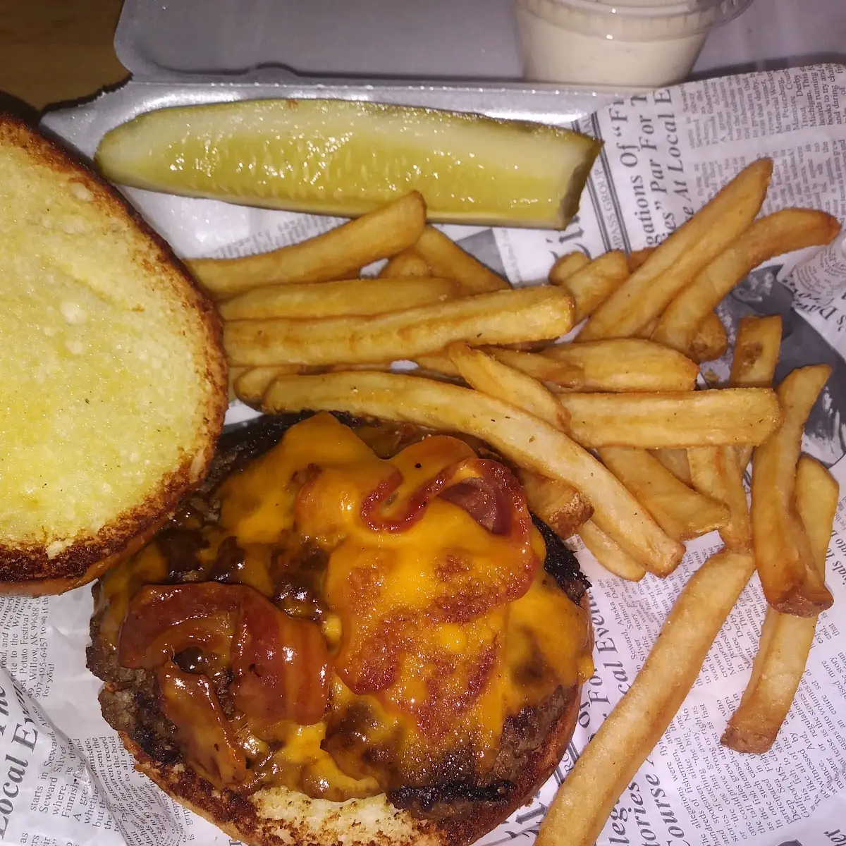 Burnt Bacon Cheeseburger