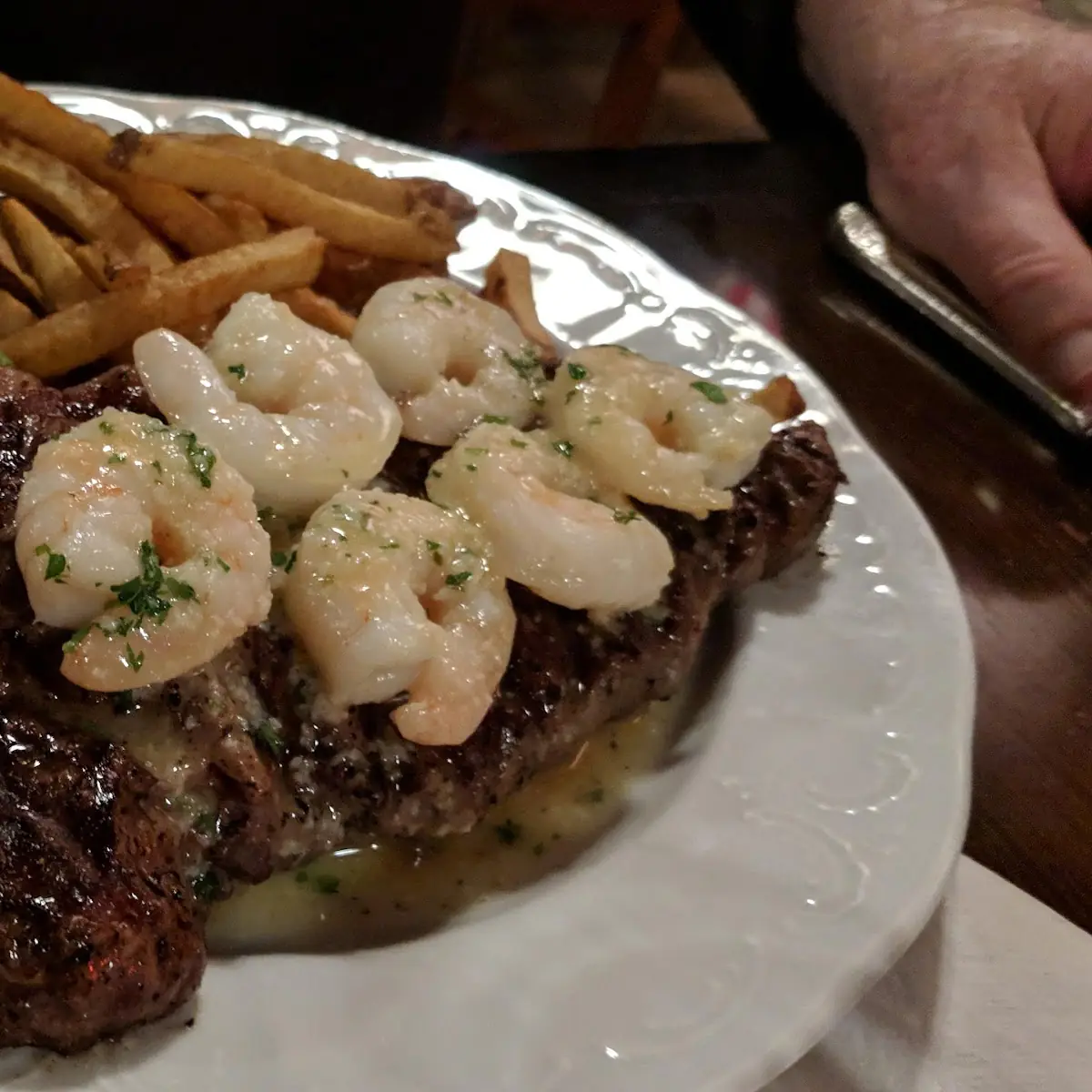 New York Strip & Shrimp Scampi