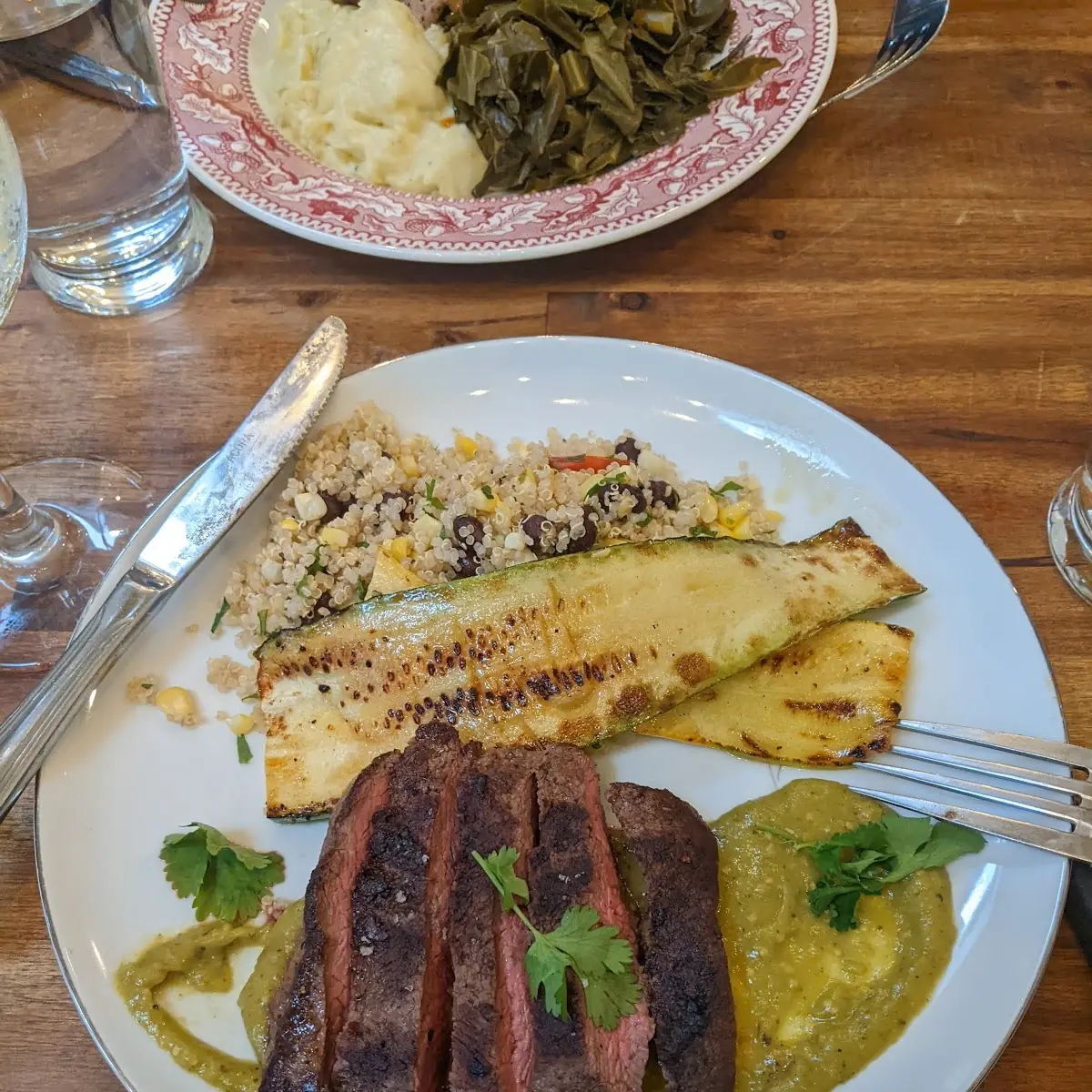 Flat Iron Steak with Fried Plantain and Couscous