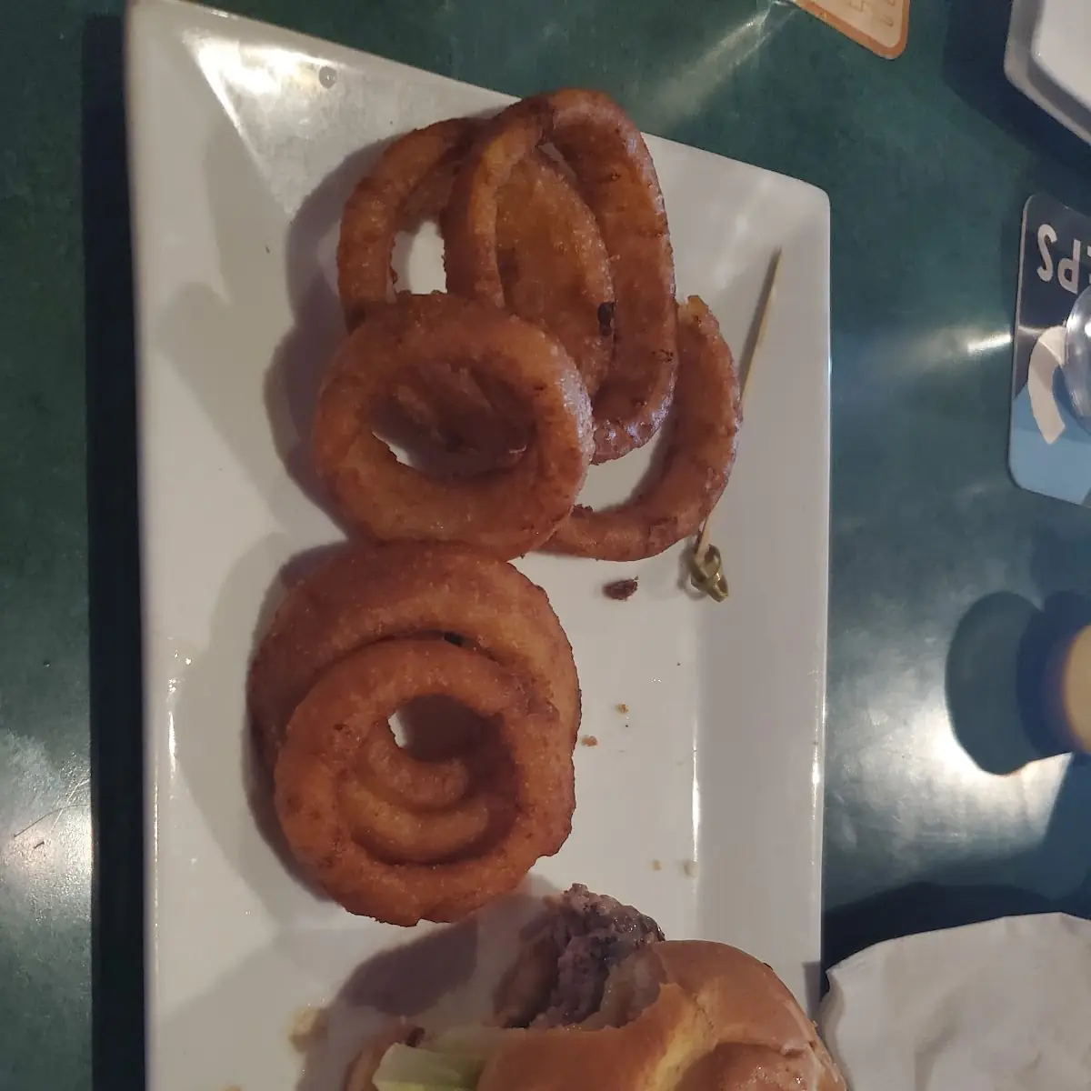 Hamburger with Onions Rings