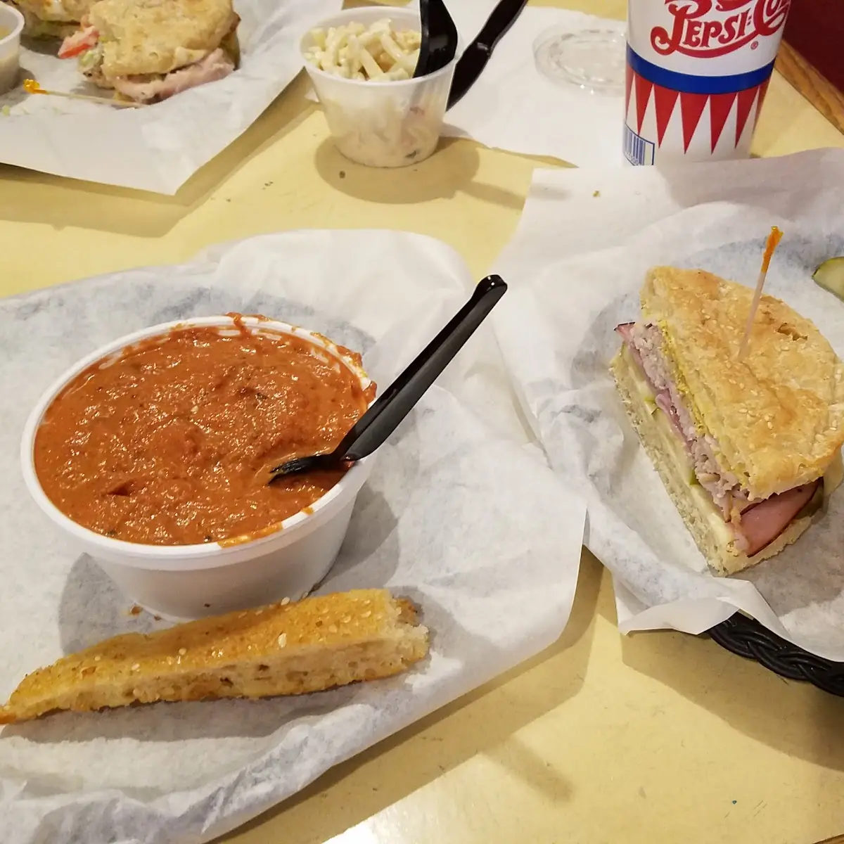 Cuban on Sourdough and Tomato Bisque Soup
