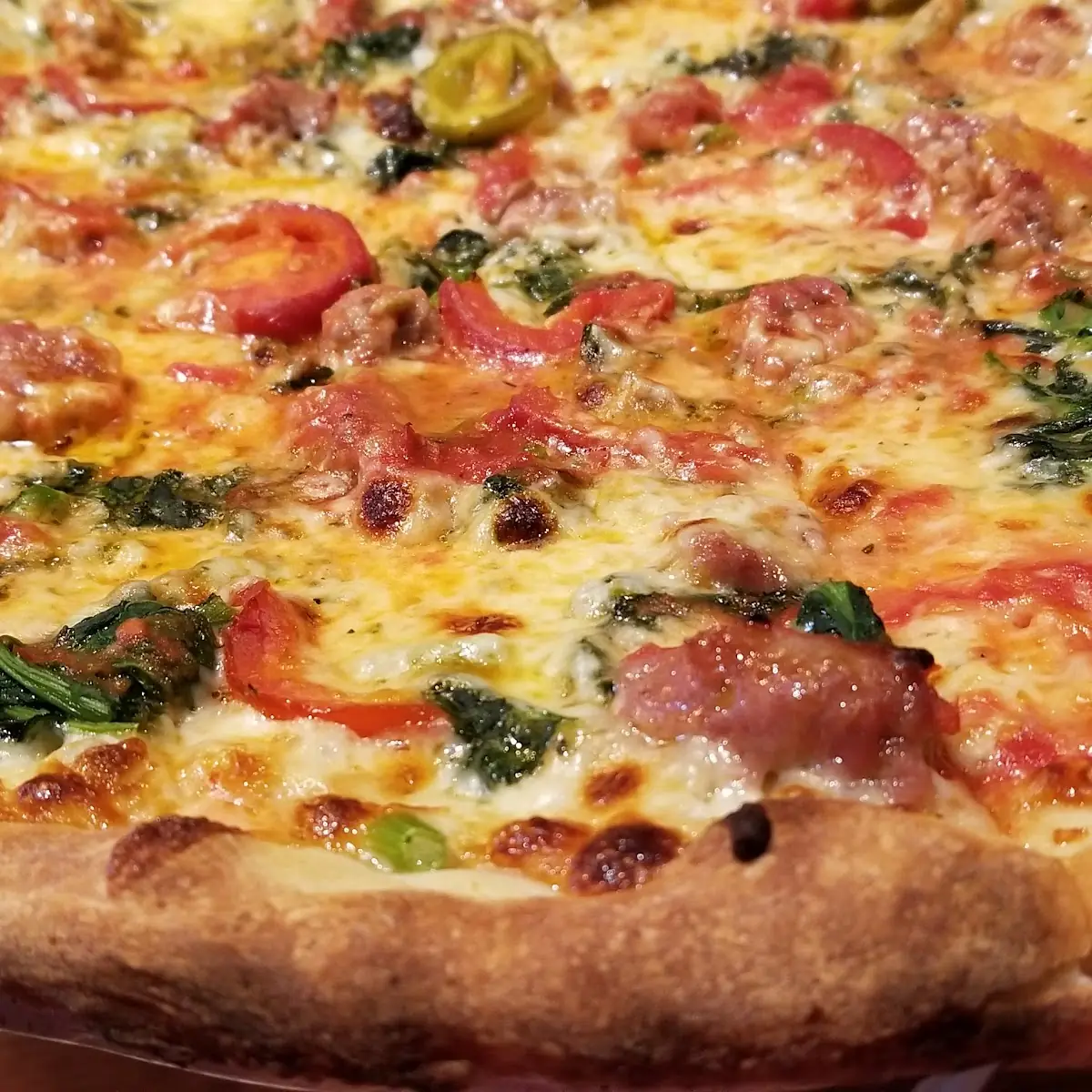Sausage Broccoli Rabe and Red Pepper Pie