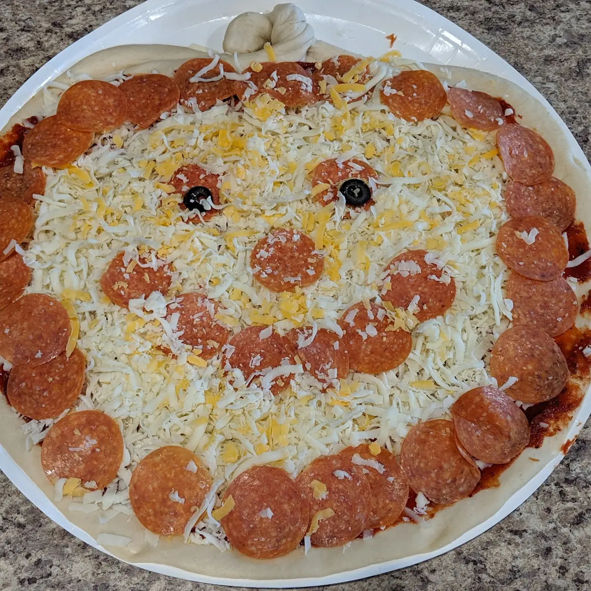 Jack-O-Lantern Pepperoni Pizza