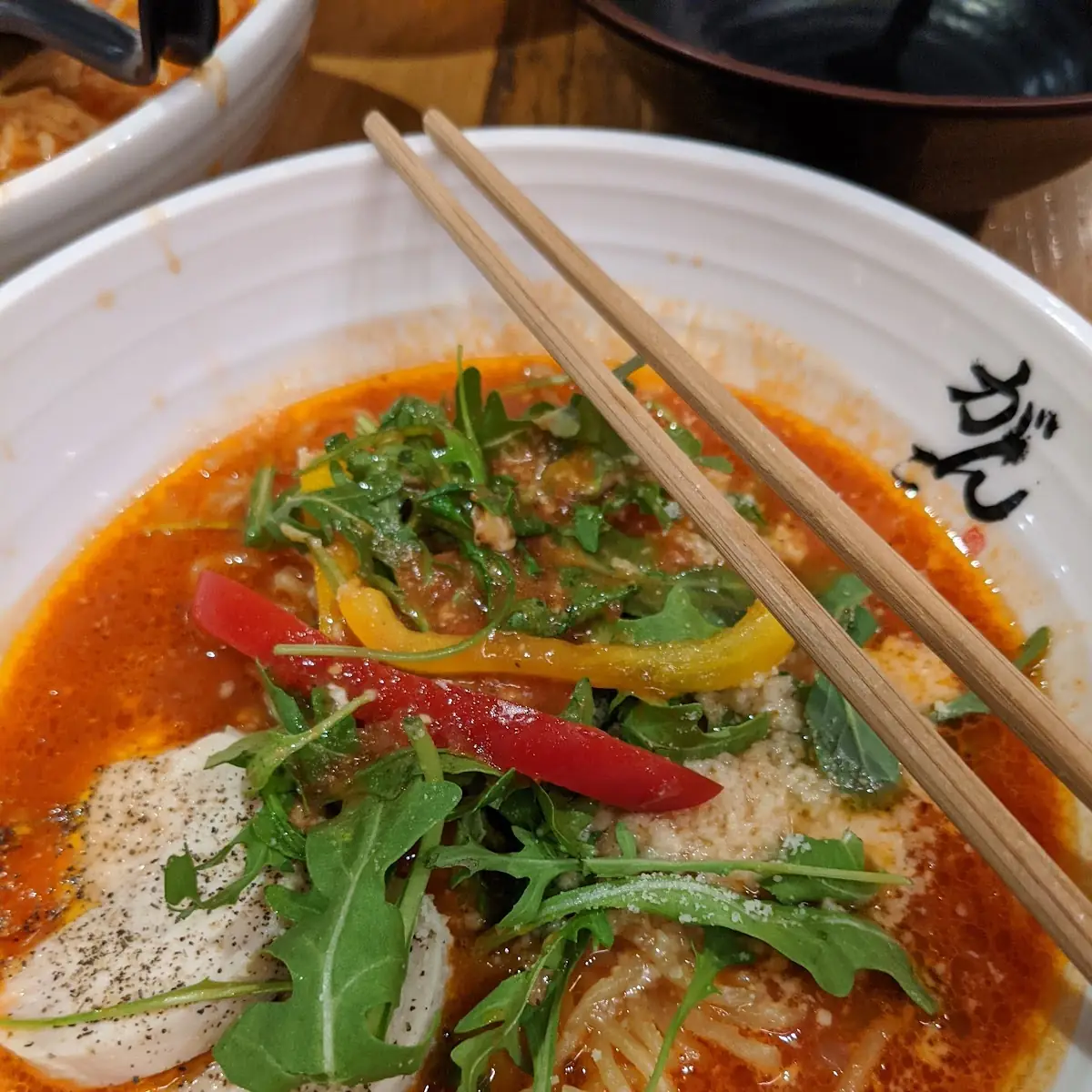 Chicken Ramen with Tomatoe Base
