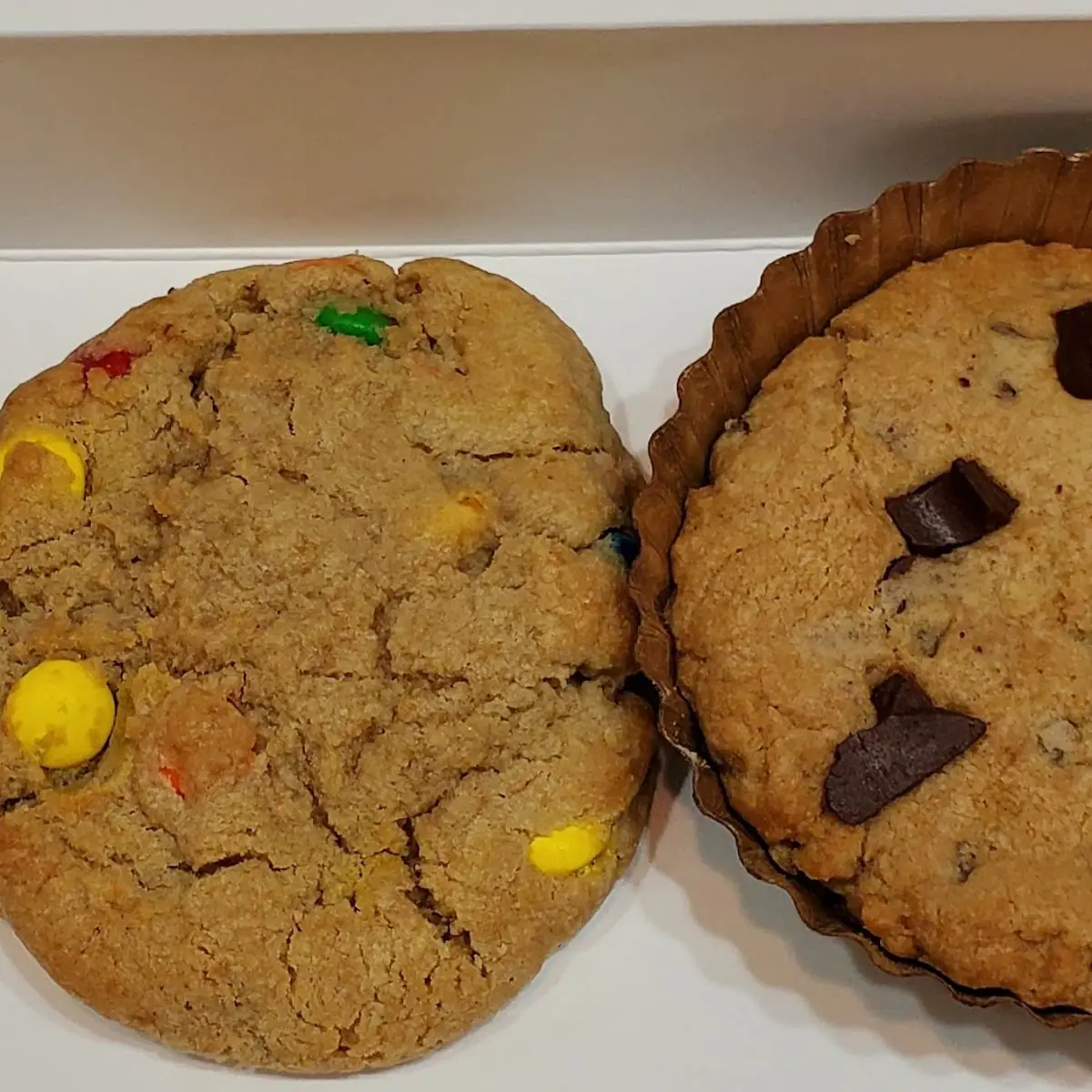 Chocolate Cake with Heath M&M Cookie Cup
