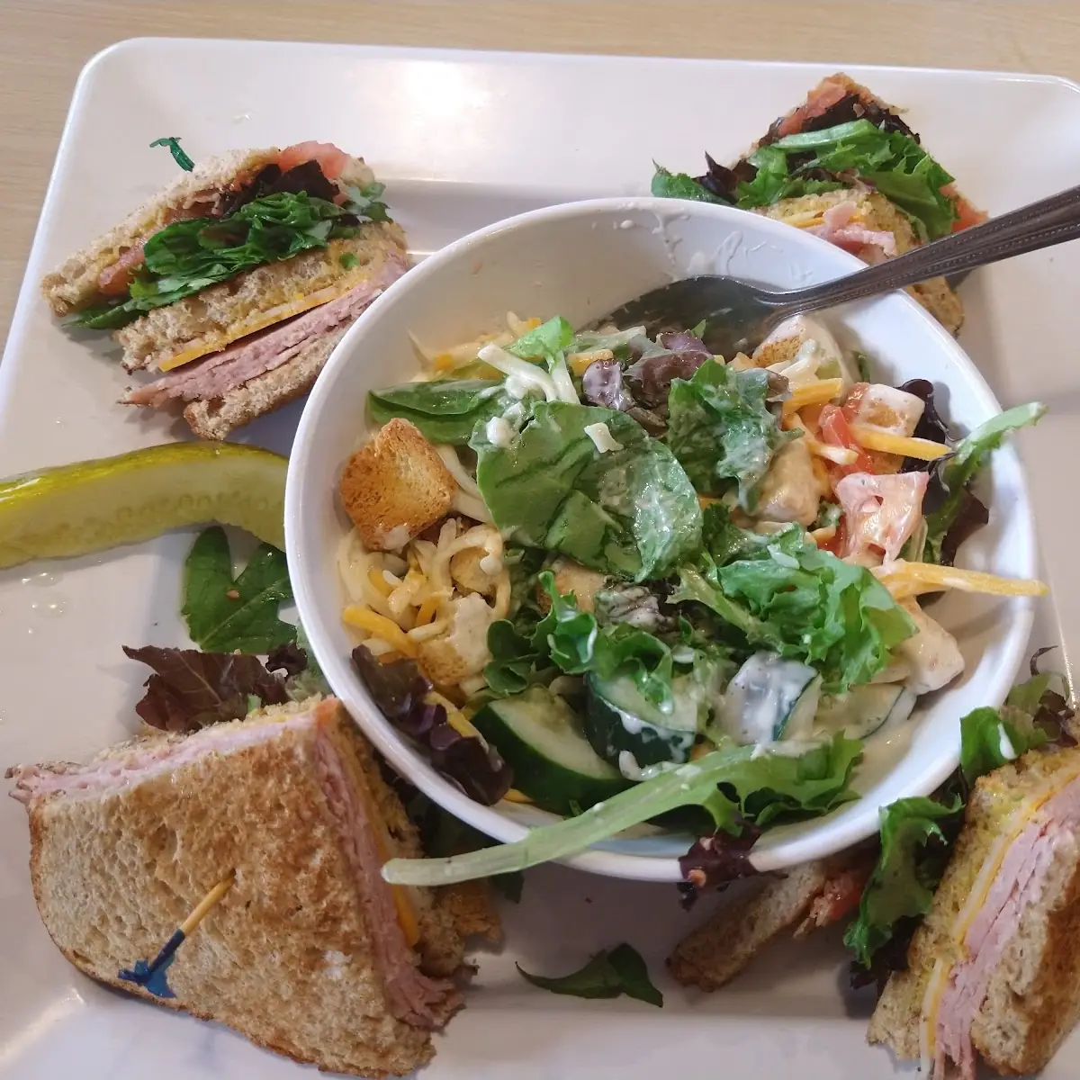 Club Sandwich and Salad