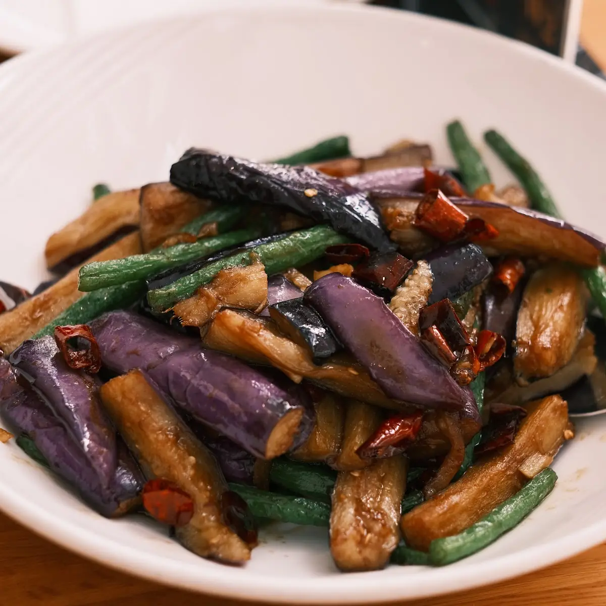 Sautéed Eggplant with String Beans