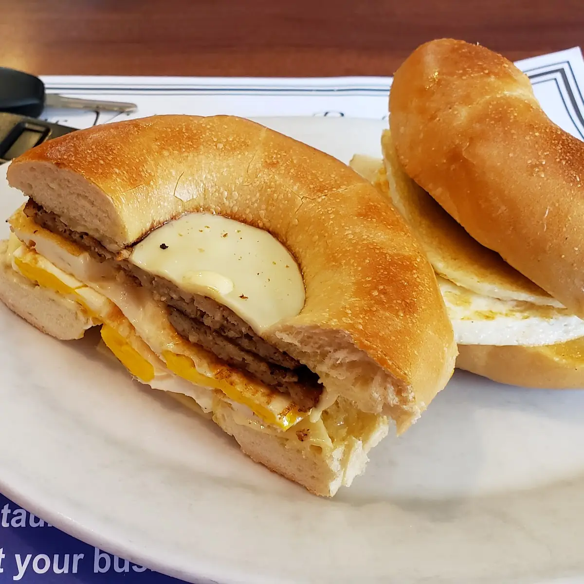 Sausage Egg and Cheese Bagel