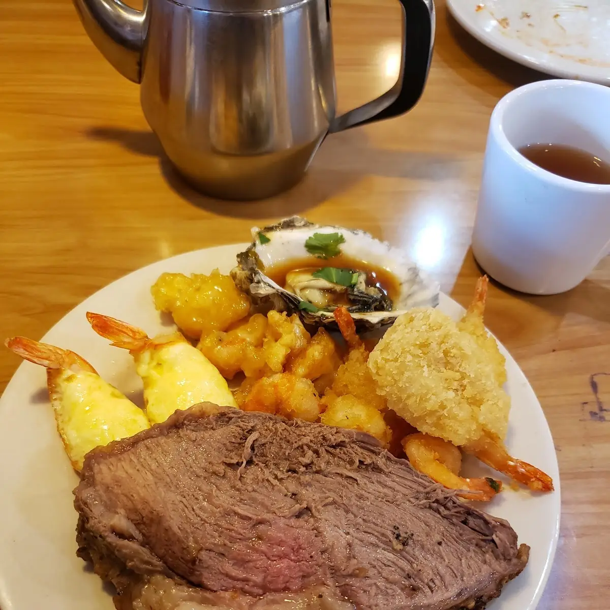 Beef Pot Roast and 4 Different Shrimps