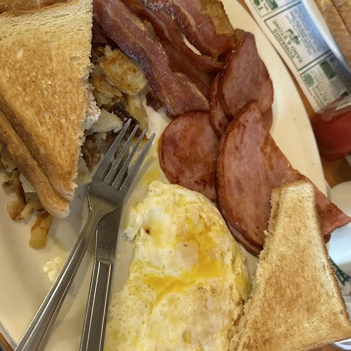 Two Eggs Home Fries and Bacon