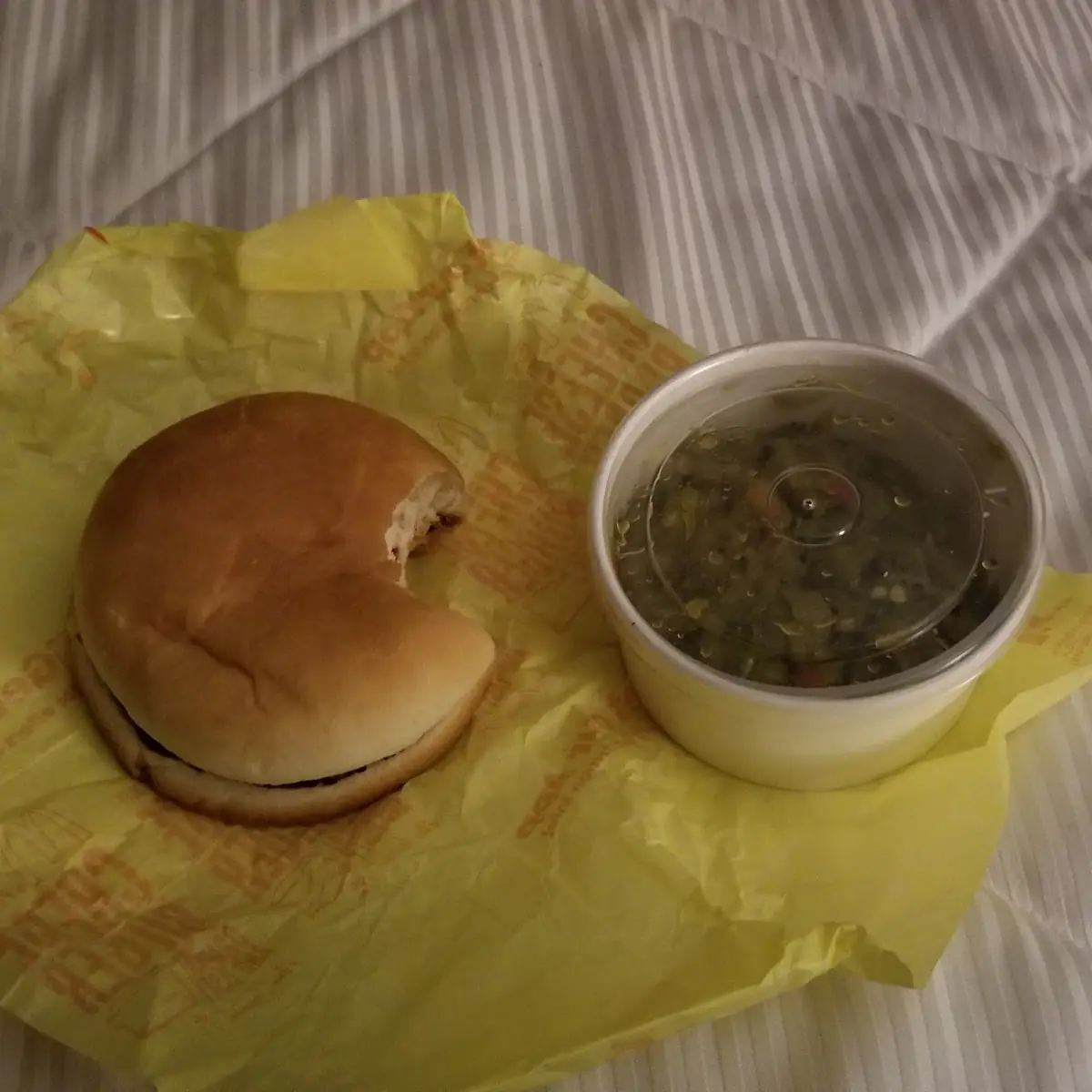 Cheese Burger with a Side of Green Chile