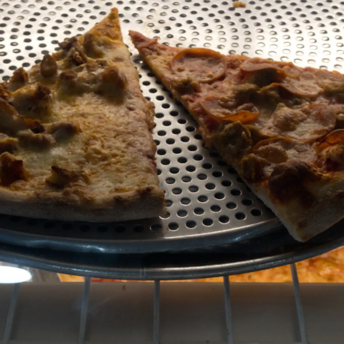 Hamburger and Pepperoni Pizza Slice
