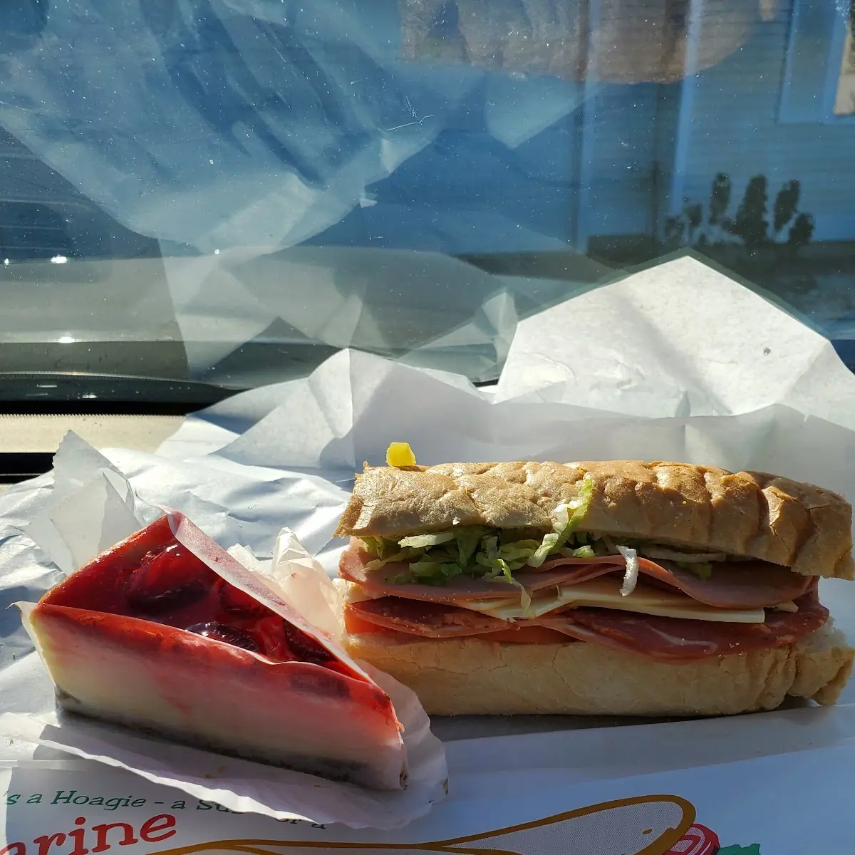 Italian Sub and Strawberry Cheese Cake