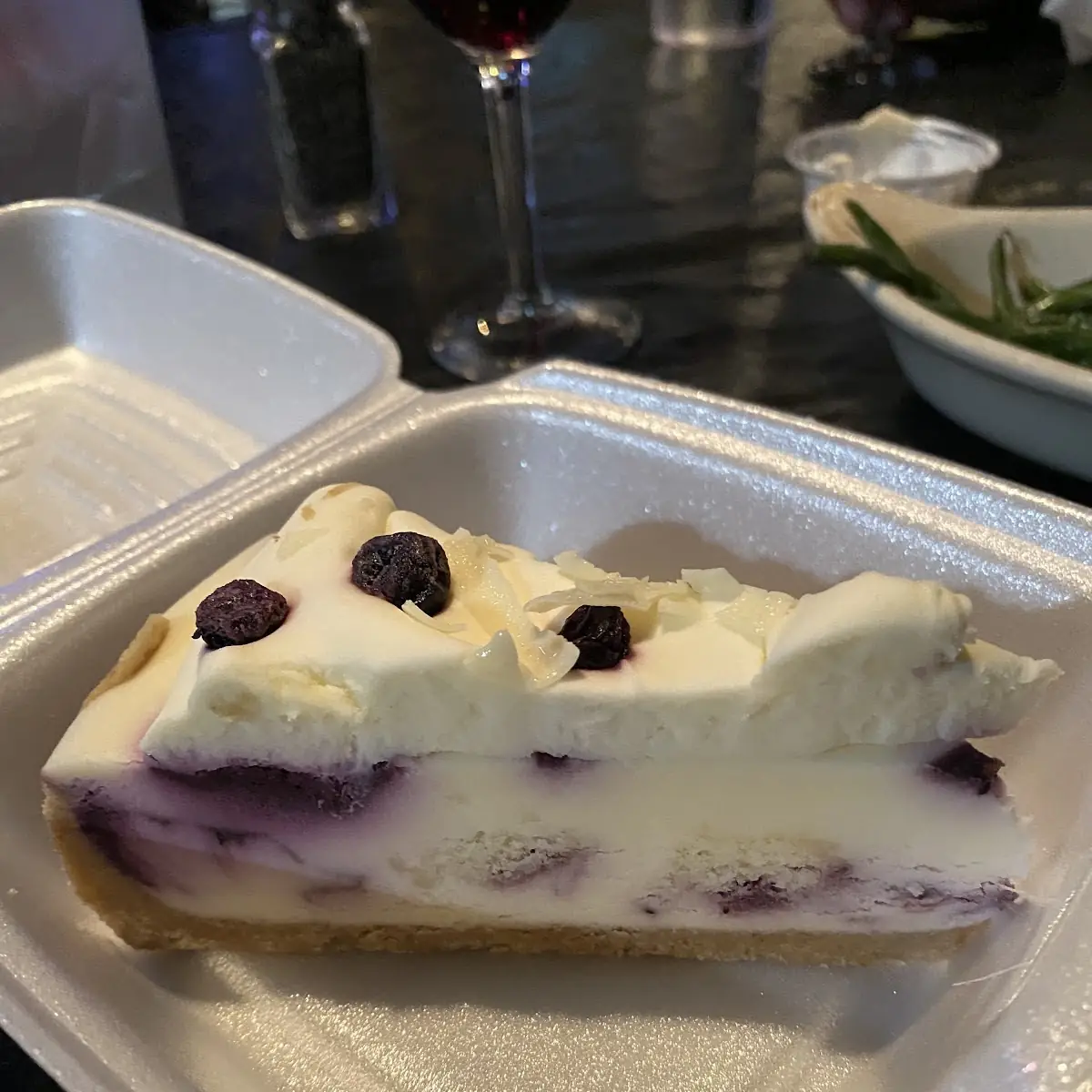 Blueberry White Chocolate Cheesecake
