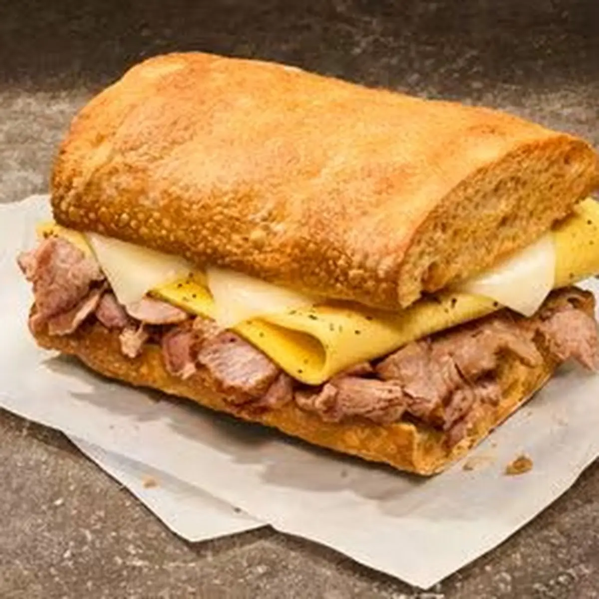 Ciabatta Ham Egg & Cheese Sandwich