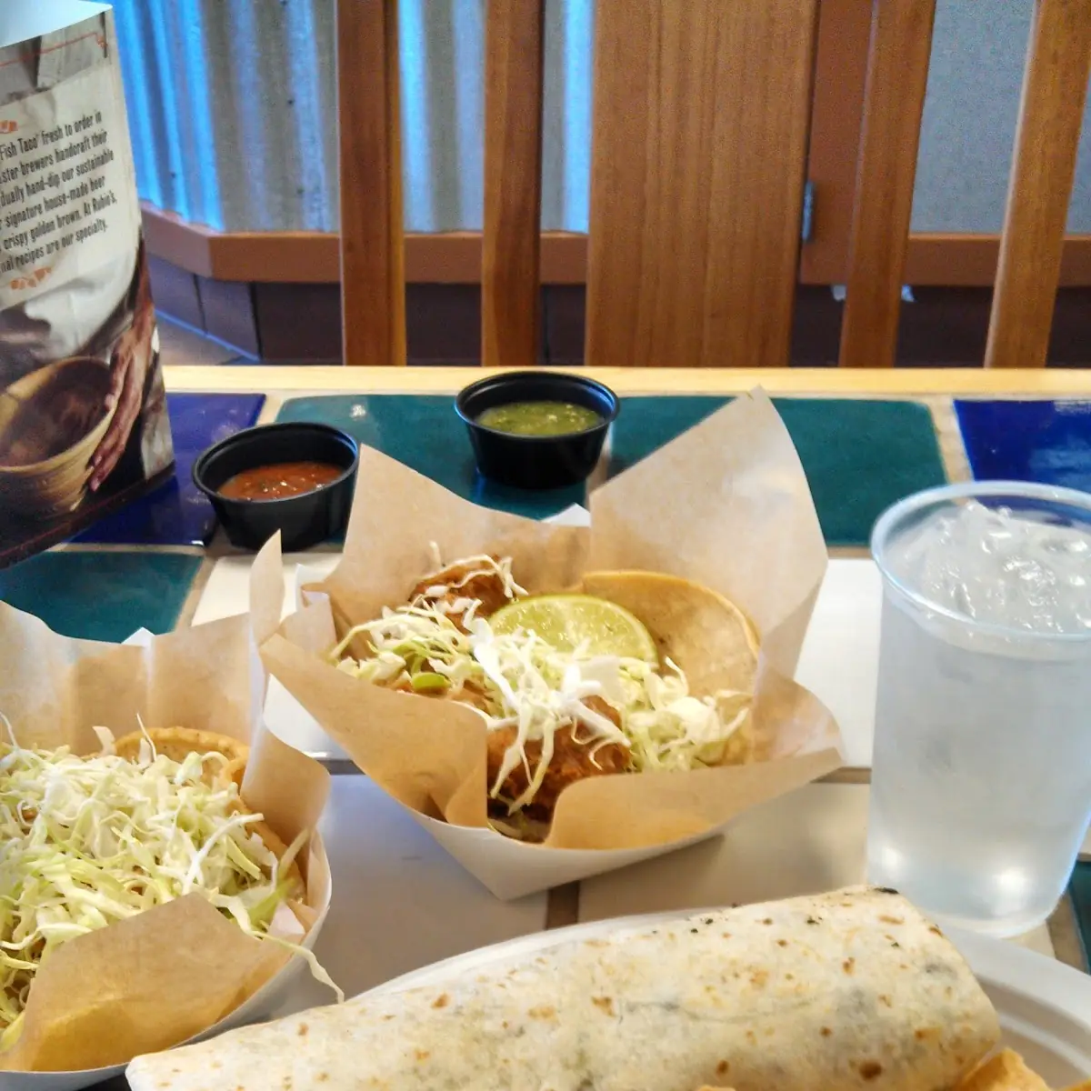 Burrito Especial with 2 Original Fish Tacos