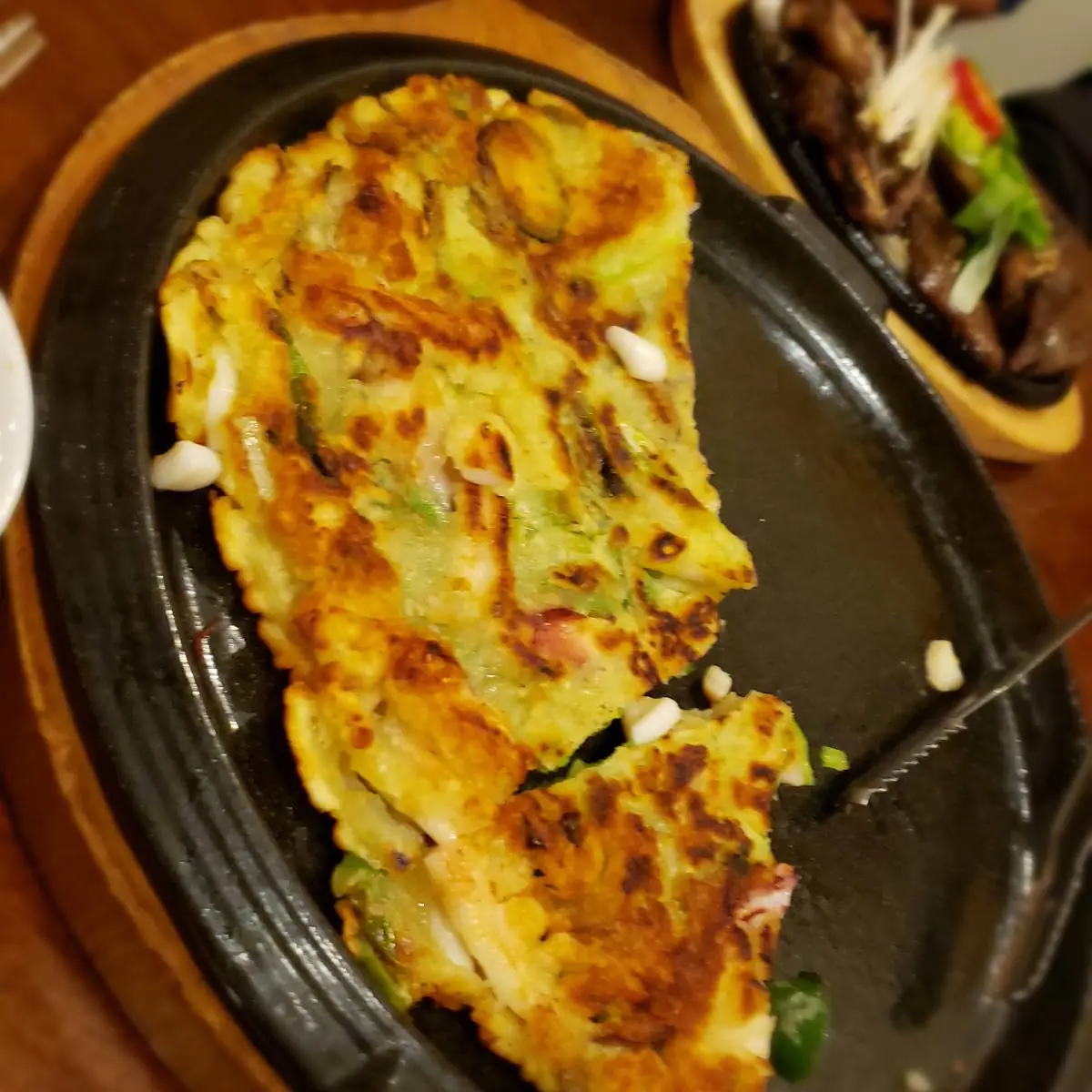 Korean Seafood Scallion Pancake 해물파전