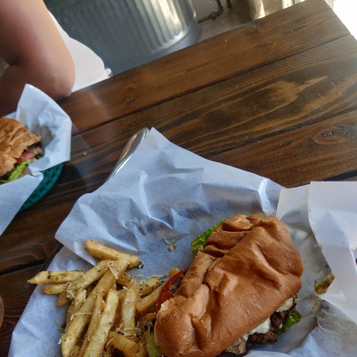 Philly Cheesesteak and Garlic Fries