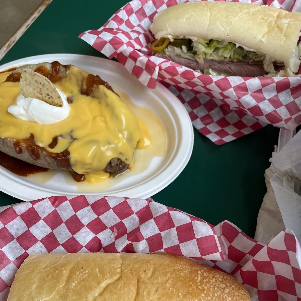 Chili Cheese Baked Potato
