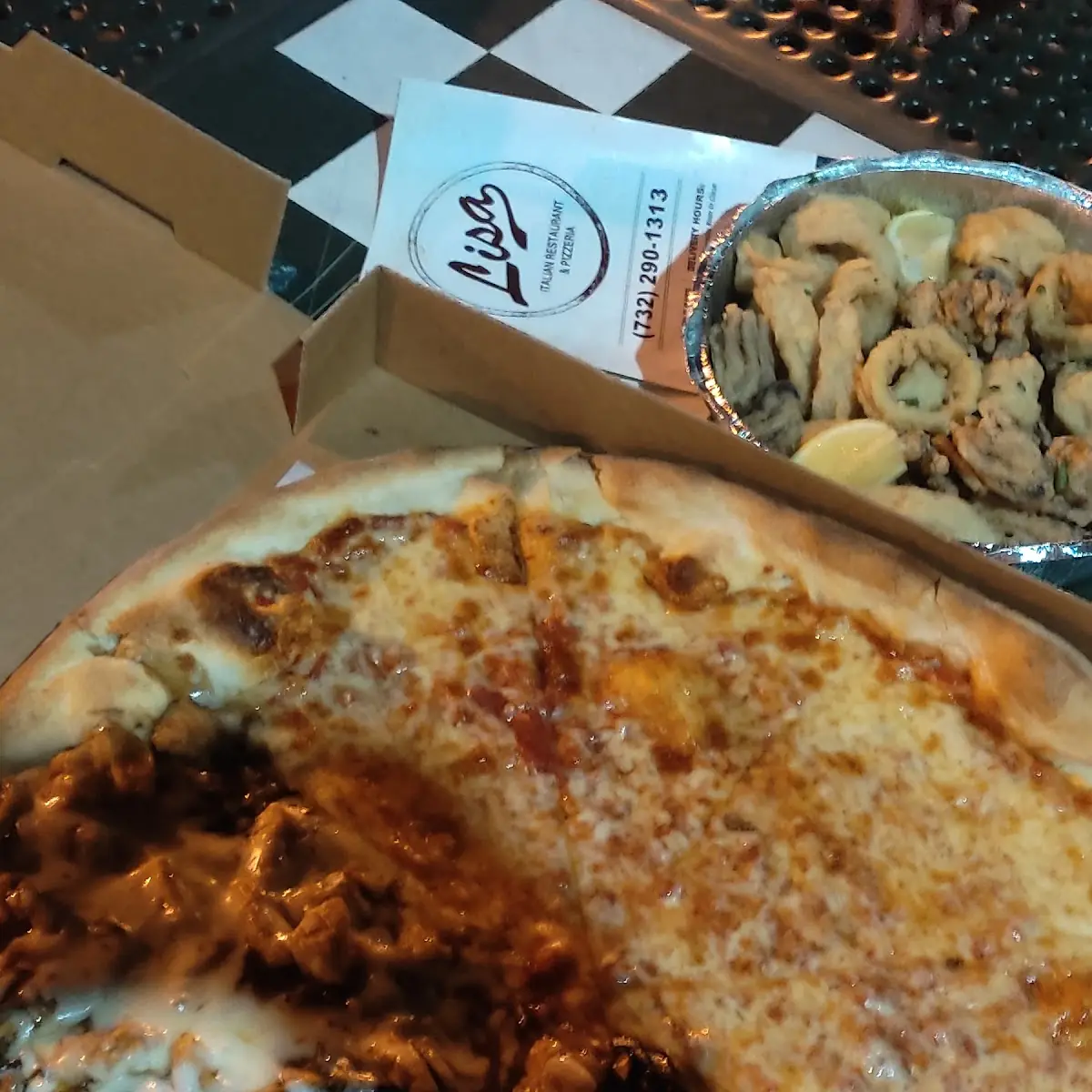 Chicken Marsala & Cheese Pizza Fried Calamari