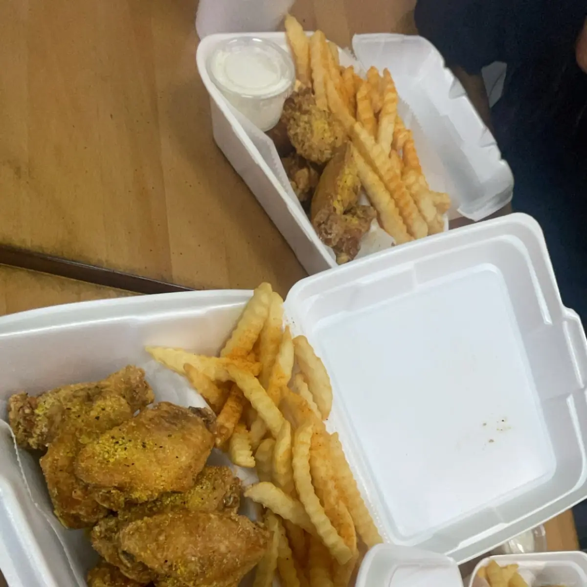 Lemon Pepper Wings and Fries