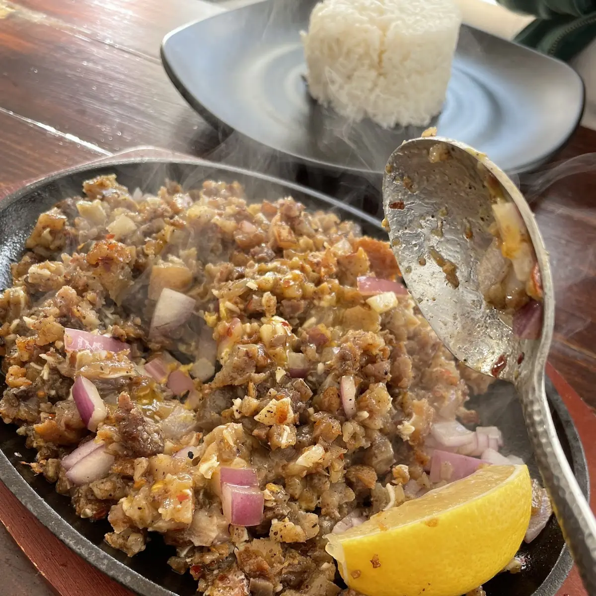 Sizzling Pork Sisig w Garlic Rice