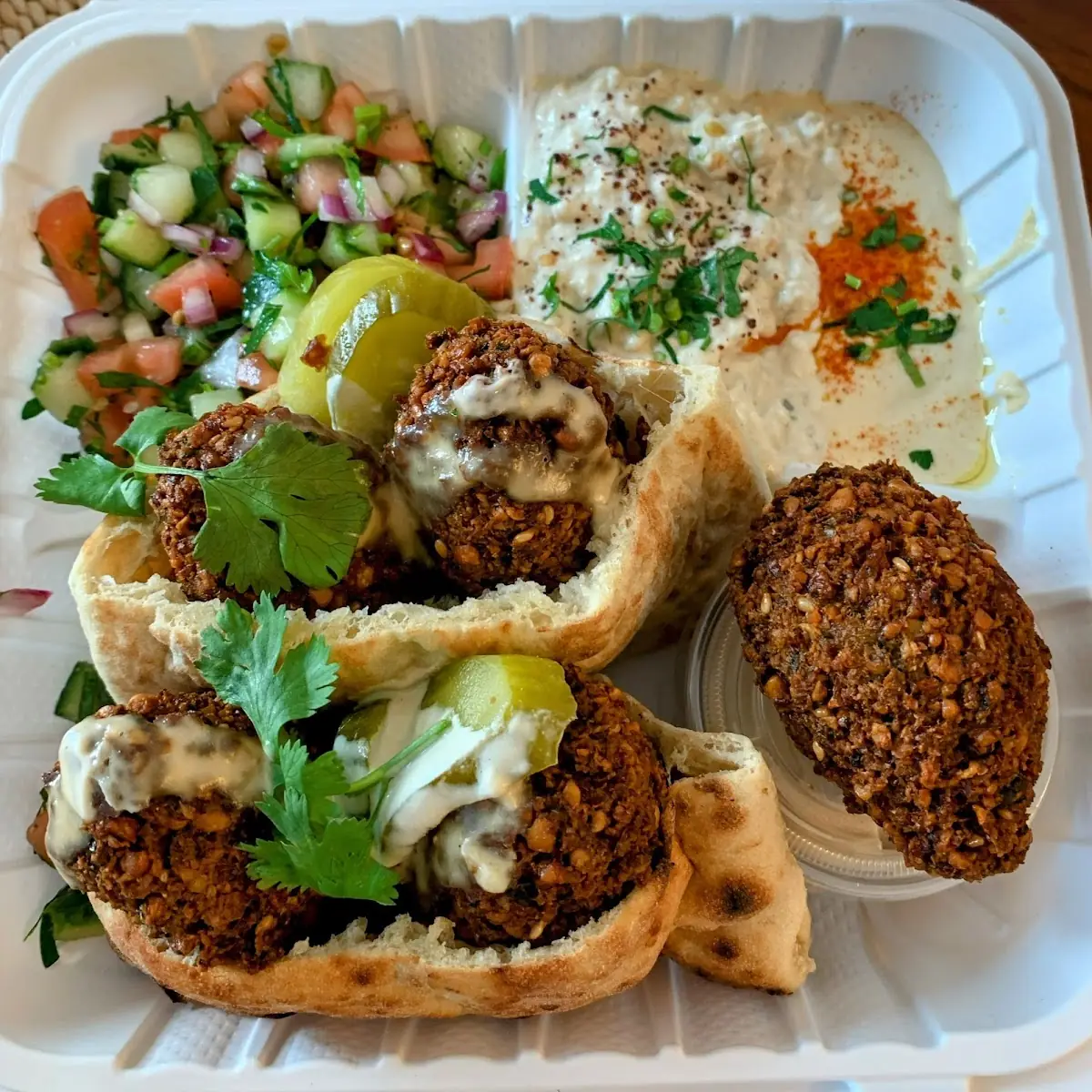 Falafel Pita Tacos