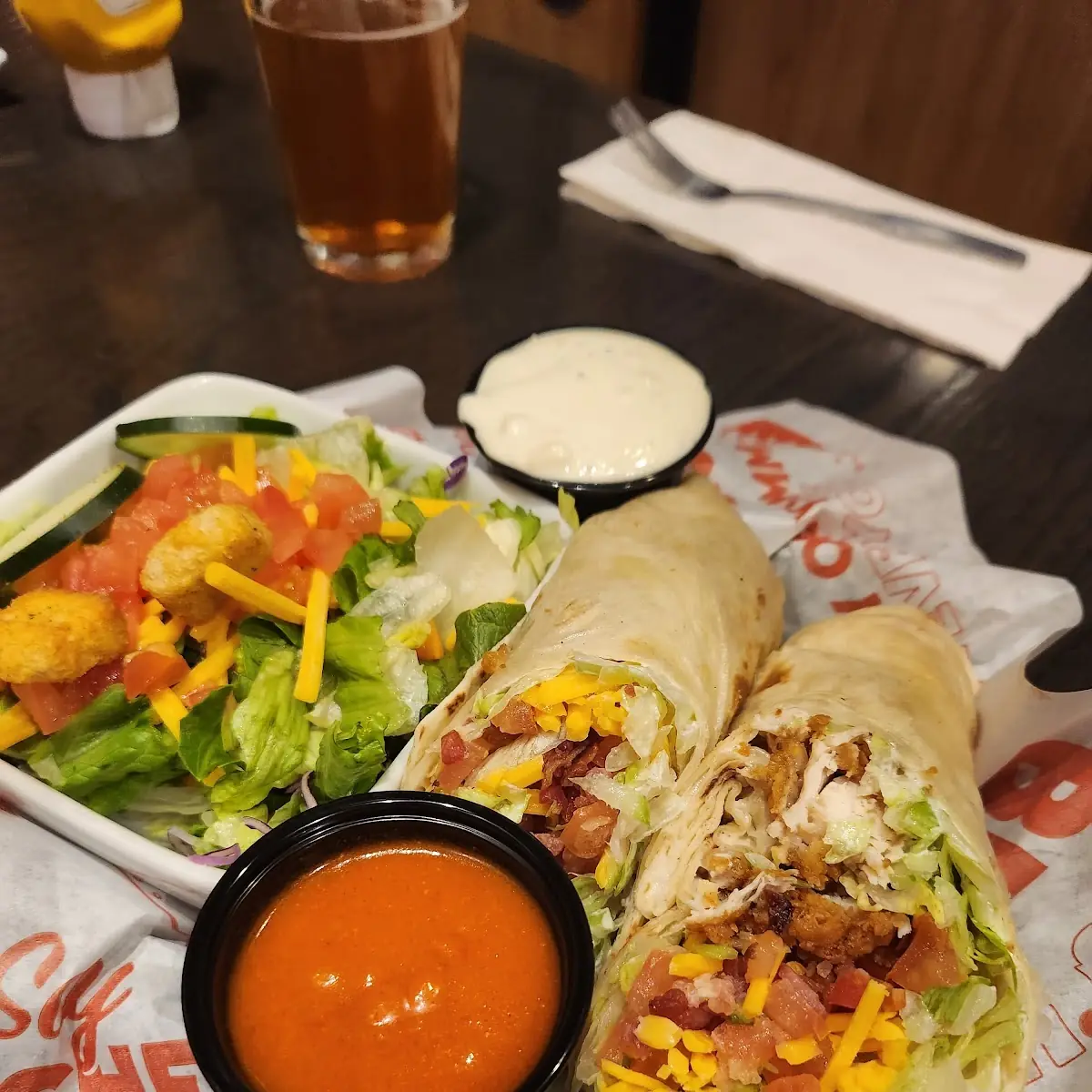 Whiskey River BBQ Chicken Wrap