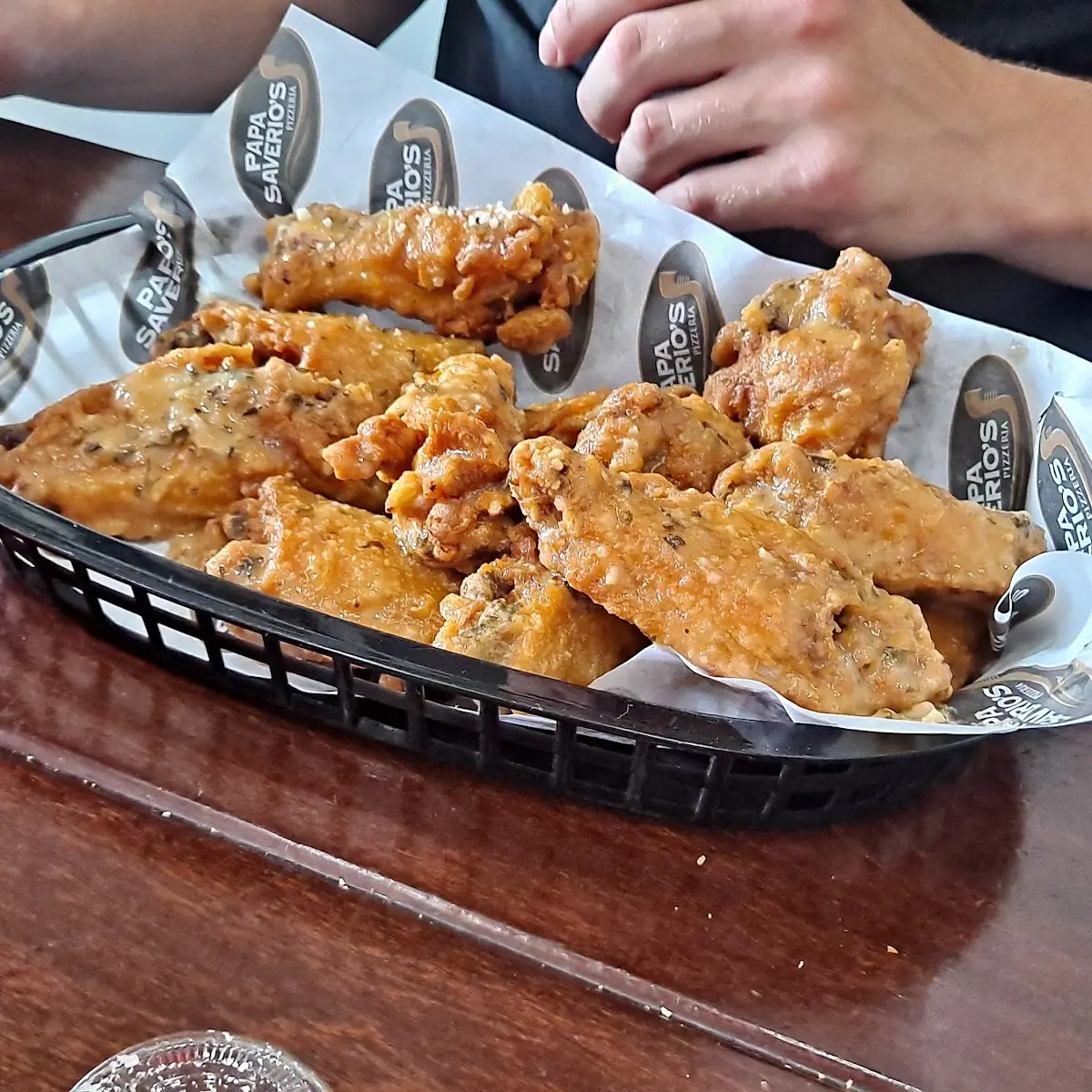 Bone in Wings with Parmesean Garlic Sauce