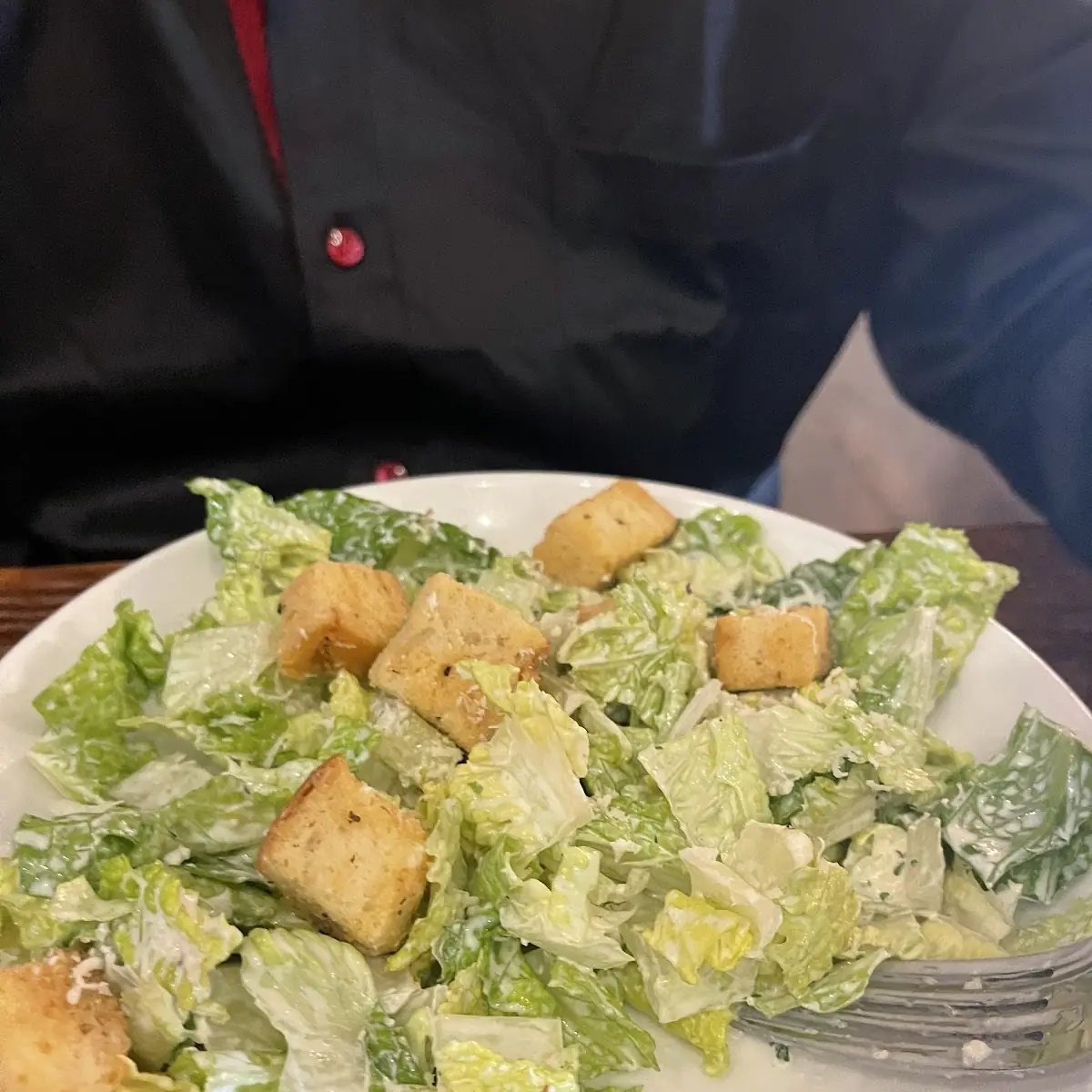 Caesar Salad and Bread Basket