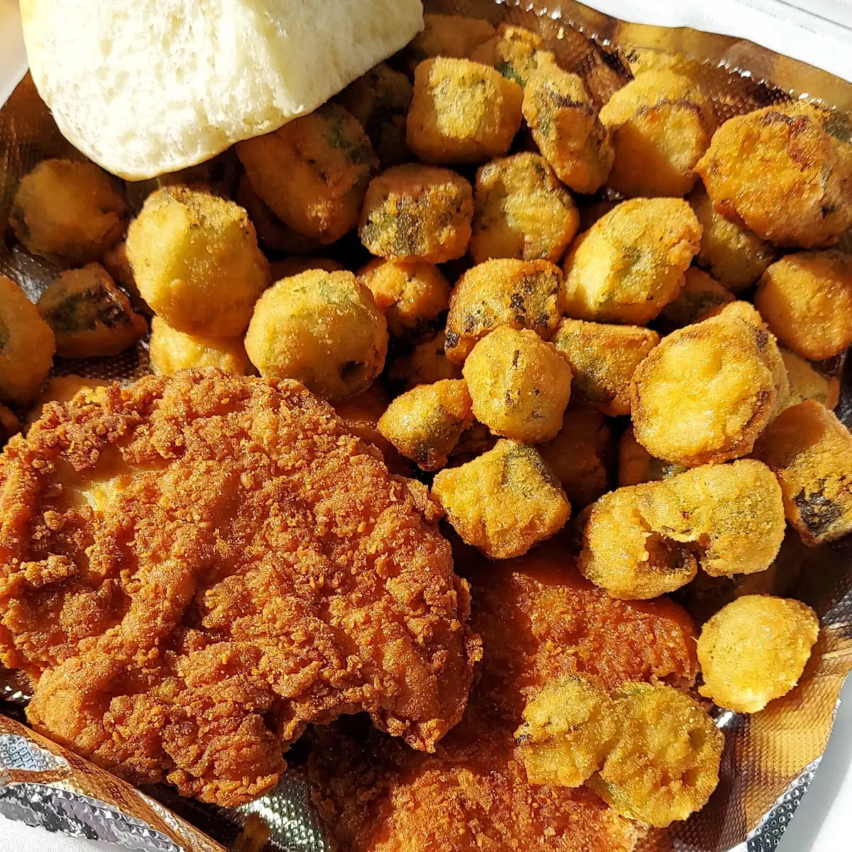 3 Piece Chicken Tender and Fried Okra