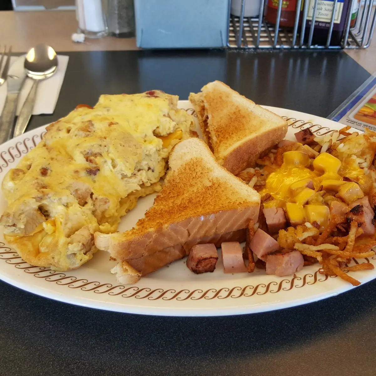 Bacon Chicken Cheese Omelet