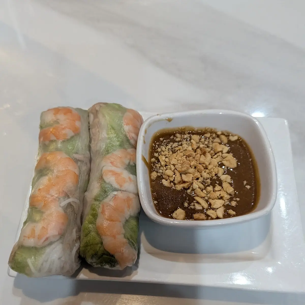 Fresh Spring Rolls and Pork Skins Spring Rolls