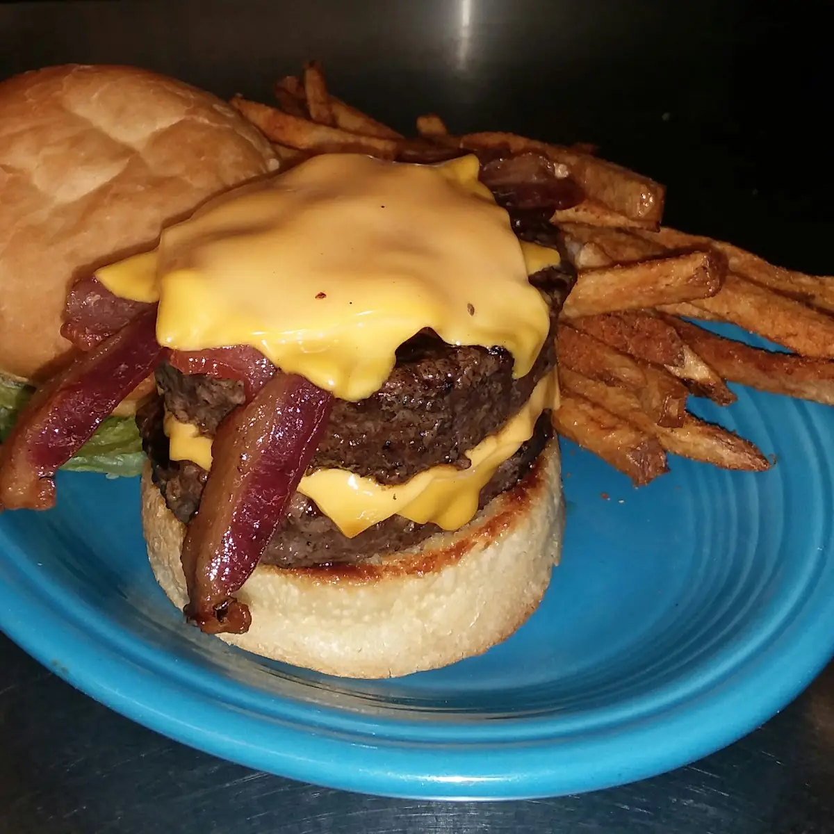 Double Half lb 1 Pound Bacon Cheeseburger