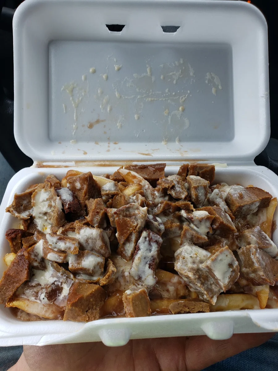 Donair Poutine with Gravy and Sweet Sauce, Basha Donair & Shawarma