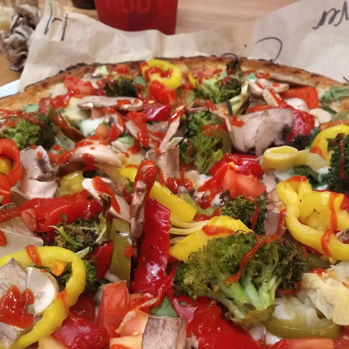 Cauliflower Crust Veggie Pizza
