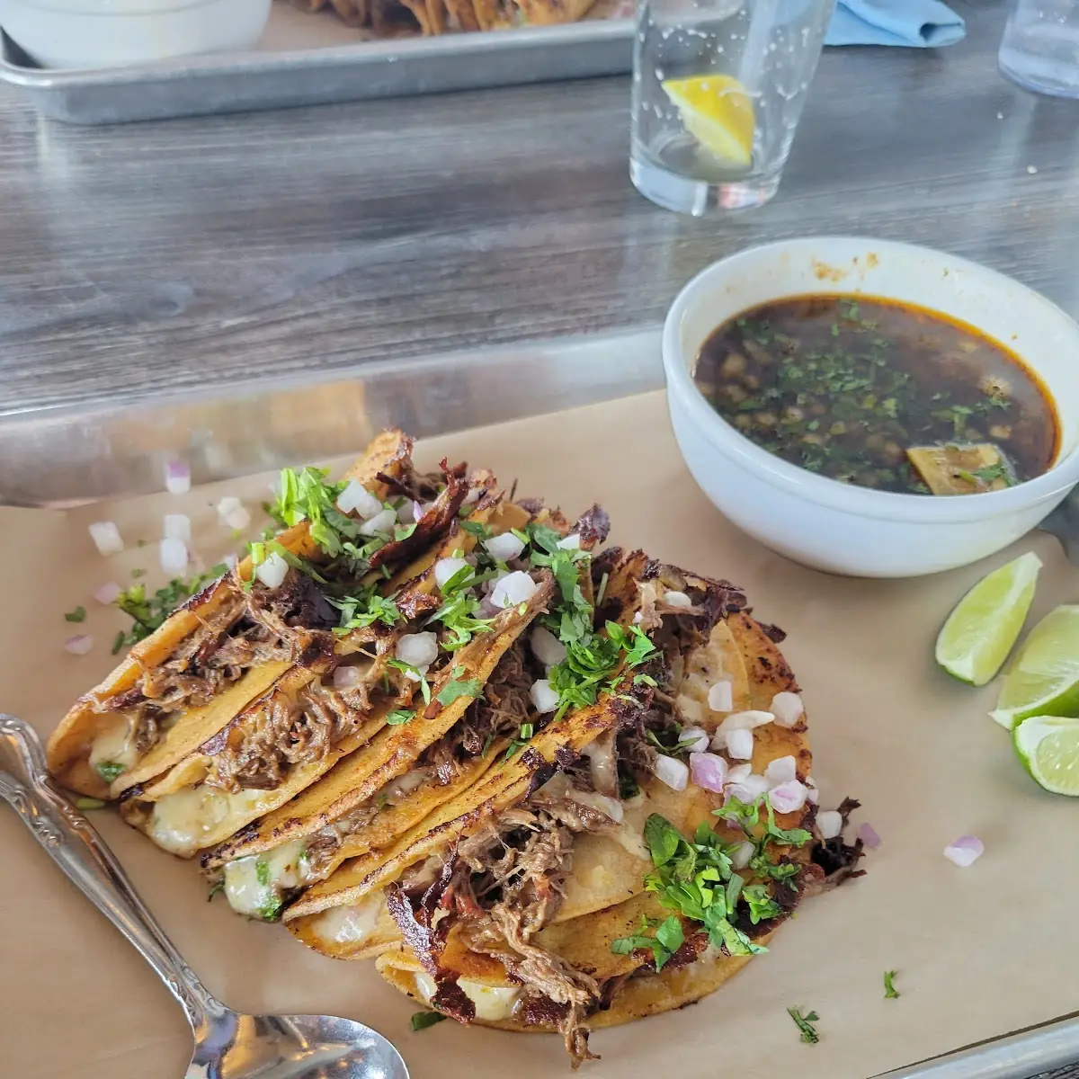 Birria Tacos with Consomme'