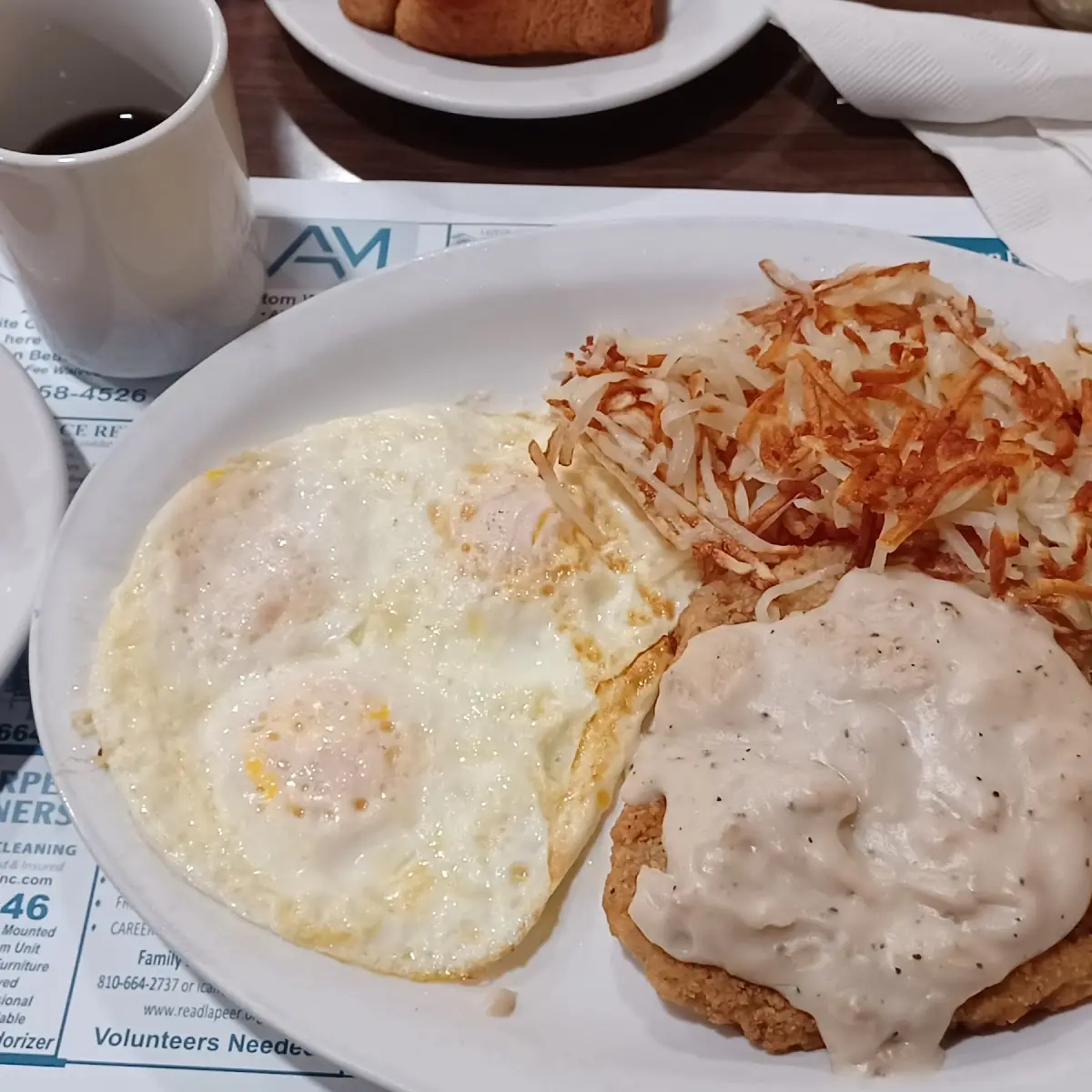 Country Fried Steak and Eggs