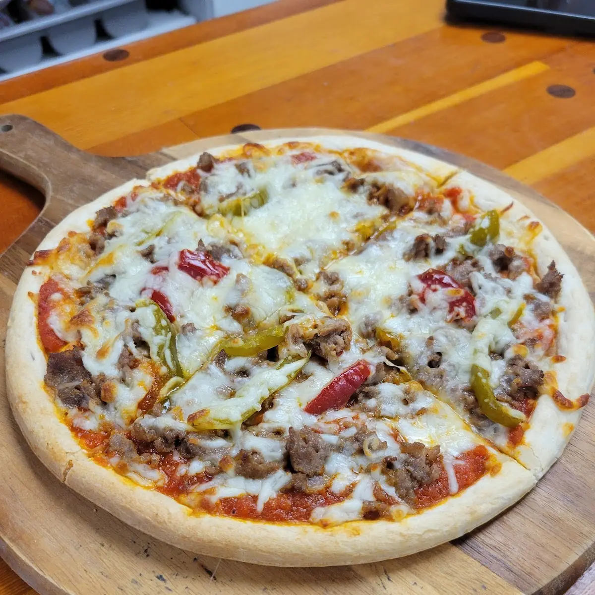 Philly Cheesesteak Flatbread Pizza