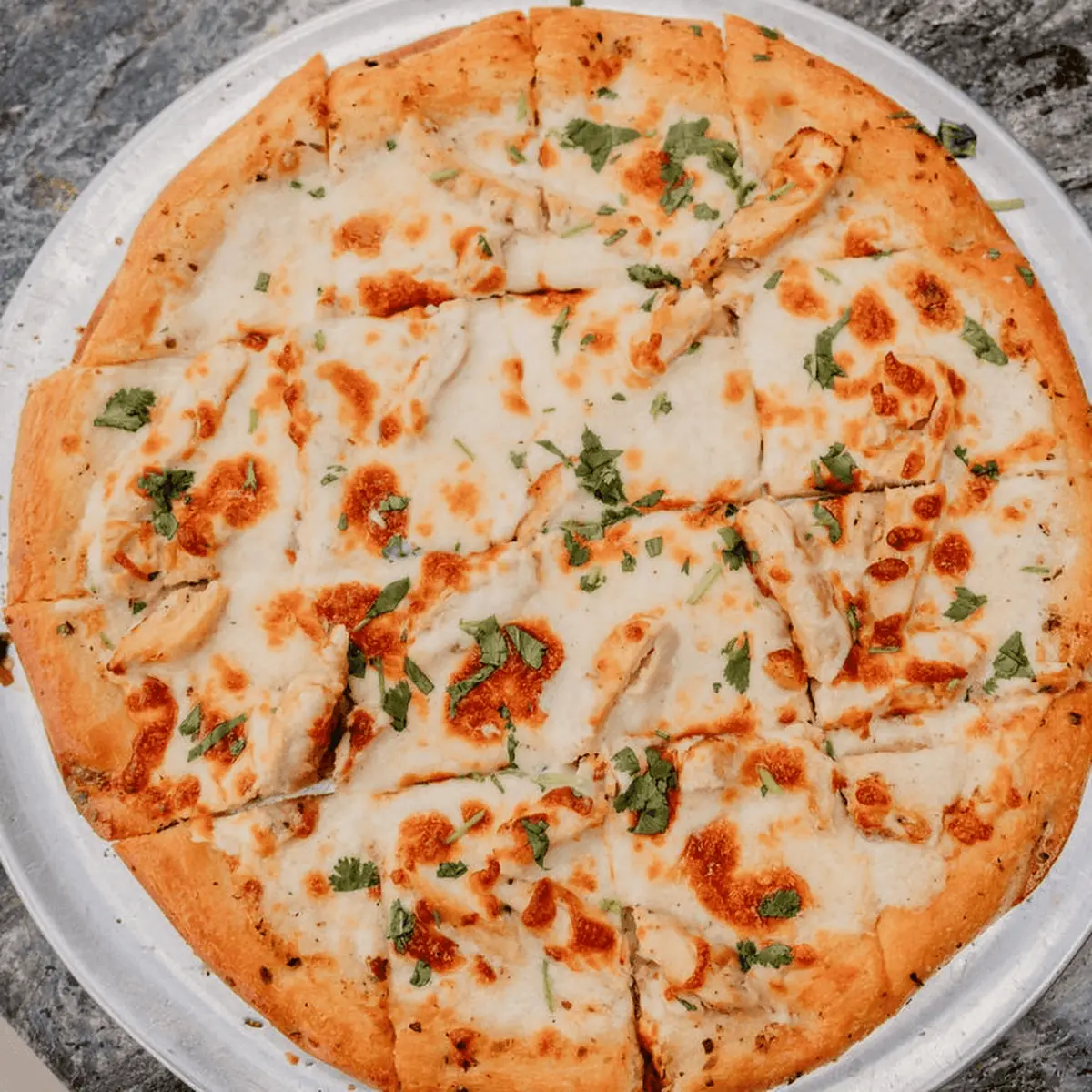 Chicken Alfredo Pizza