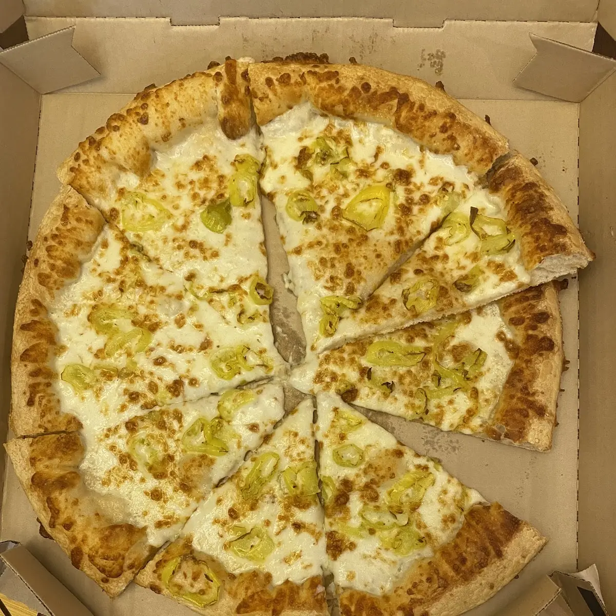 Cheese Pizza with Banana Peppers