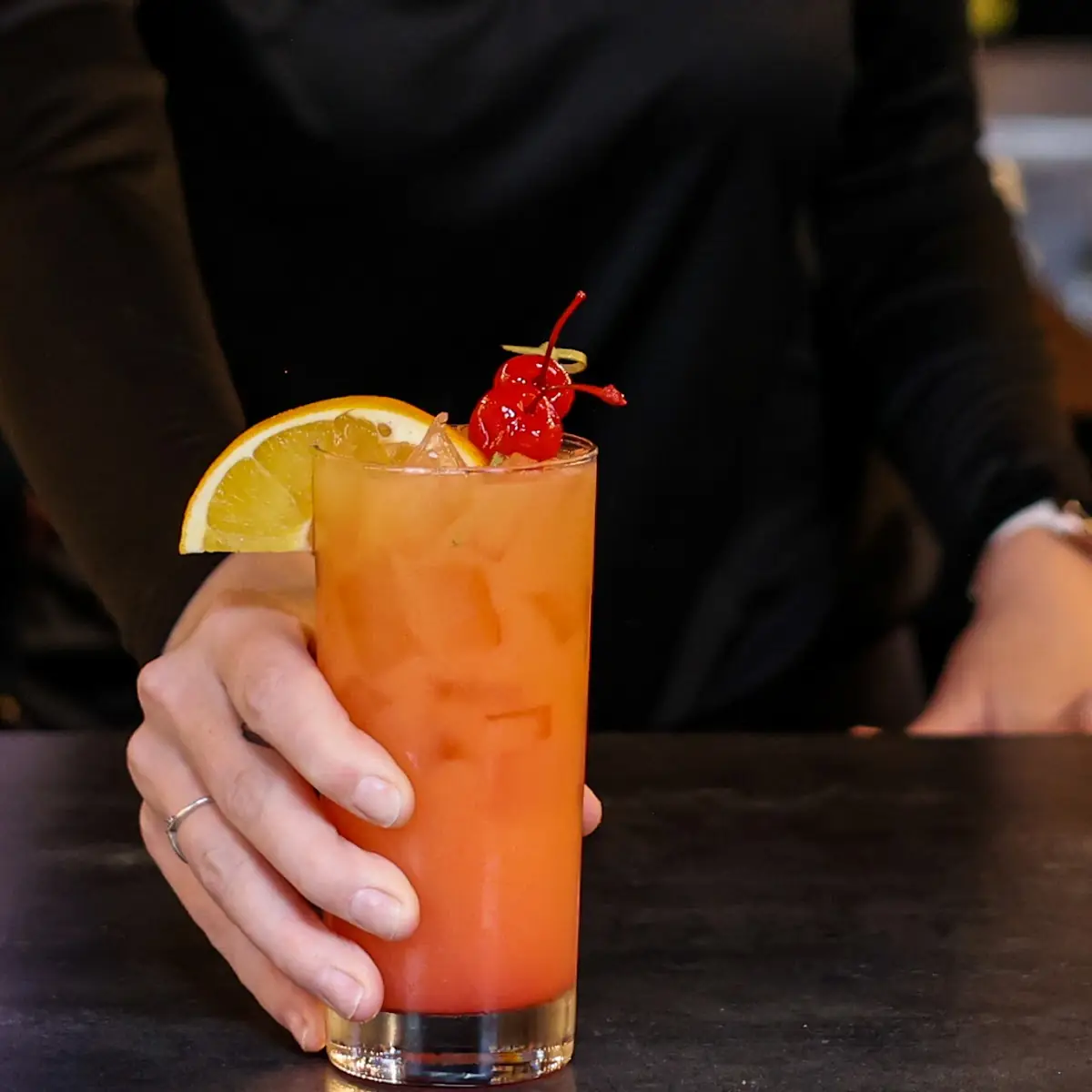 Cranberry Orange Gin Fizz