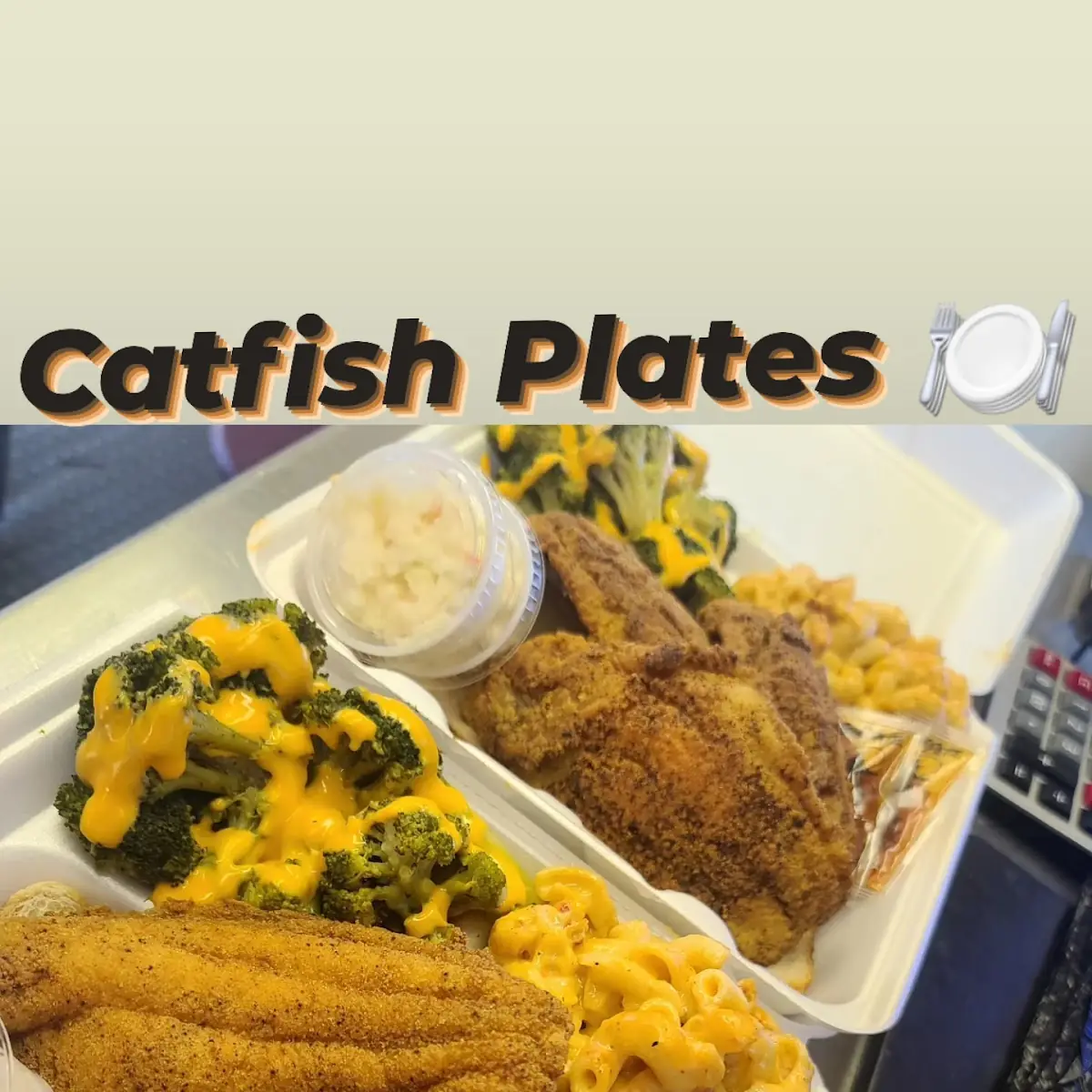 Catfish Basket with Fries Okra